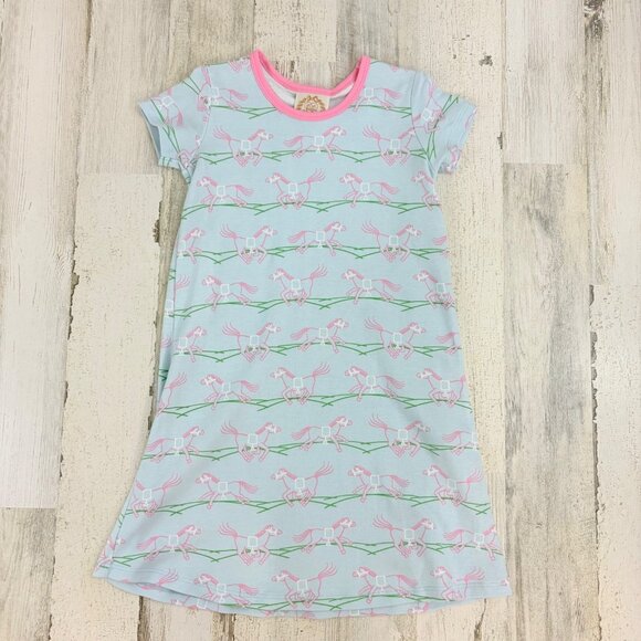 The Beaufort Bonnet Company Polly Play Dress Home to the Horses Sz 8 - Picture 1 of 8